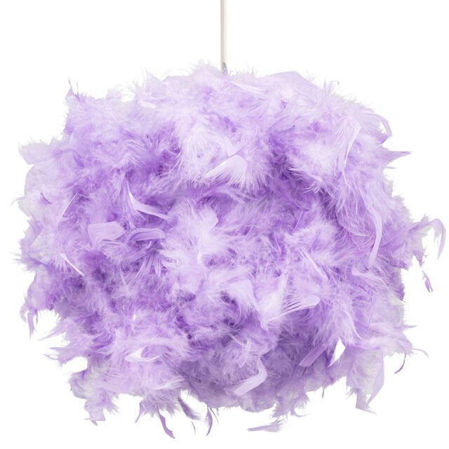 Eye-Catching and Modern Genuine Feather Decorated Pendant Light Shade