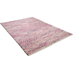 Smooth Comfort Handwoven Wool Pink Rug
