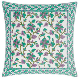 Mentera Floral Square Throw Cushion