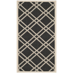Kellogg Hooked Black/Beige Indoor/Outdoor Rug