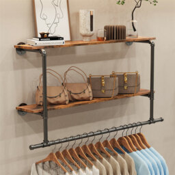 Beton 116cm Industrial Pipe Clothing Rack