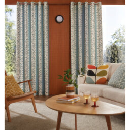 Sycamore Stripe Duckegg Eyelet Curtain