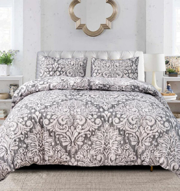 Cotton No Pattern Duvet Cover with Pillowcases Included
