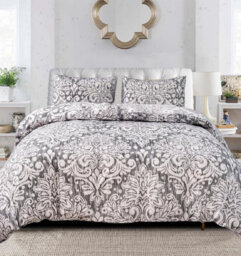 Cotton No Pattern Duvet Cover with Pillowcases Included