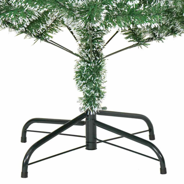 vidaXL Artificial Christmas Tree Snow Flocked with LED Light