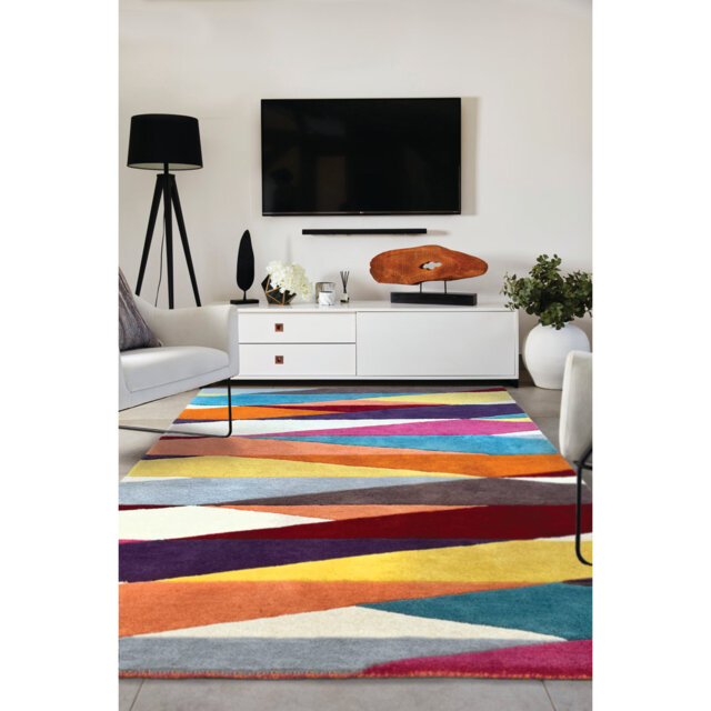 Abstract Loom Woven Area Rug