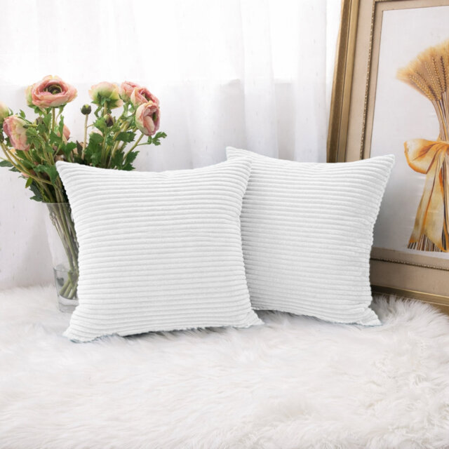 Patterned Velvet Scatter Cushion Covers, Set of 2 – Soft Plush Decorative Pillow Covers for Sofa, Bed & Living Room