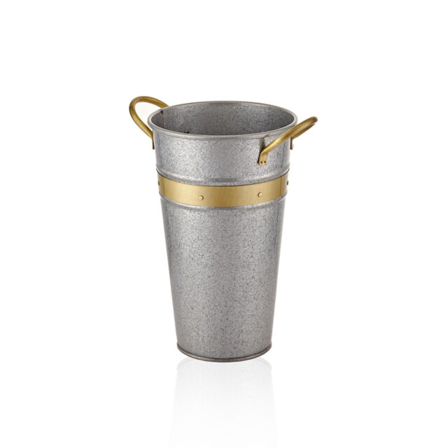 Theiss Silver 40Cm Indoor / Outdoor Steel Table Vase