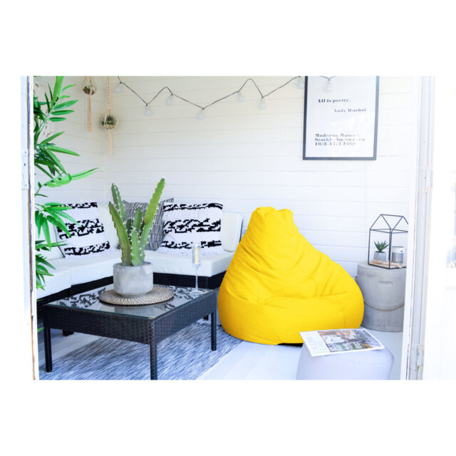 rucomfy Beanbags Extra Large Classic Outdoor Adult Bean Bag Chair. Home or Garden Gaming Seat Patio Furniture. Arrives Filled. Water & UV Resistant. M