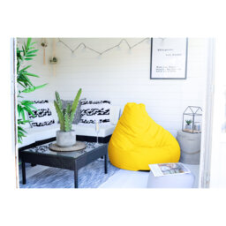 rucomfy Beanbags Extra Large Classic Outdoor Adult Bean Bag Chair. Home or Garden Gaming Seat Patio Furniture. Arrives Filled. Water & UV Resistant. M