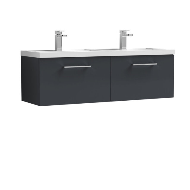 Arno 1205mm Double Bathroom Vanity with Integrated Polymarble Basin