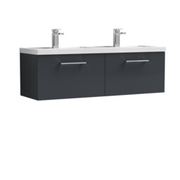 Arno 1205mm Double Bathroom Vanity with Integrated Polymarble Basin