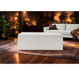 Royal Velvet Storage Ottoman Box with Hinged Lid - Lined Upholstered End of Bed Storage Bench - Soft  Close Storage Seat - Made in UK