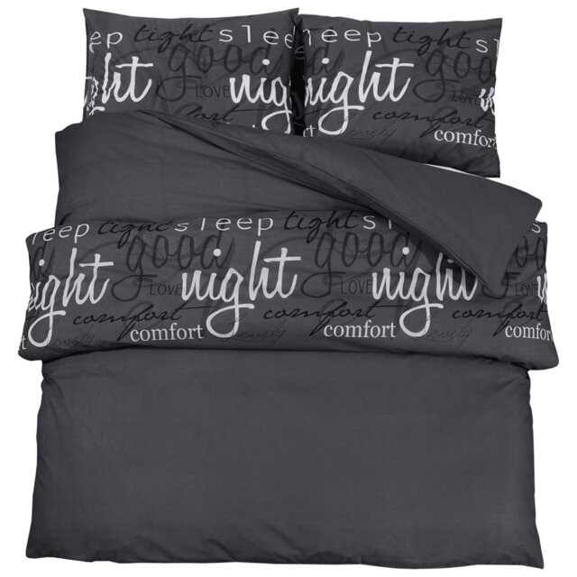 Grey Microfibre Duvet Cover Set