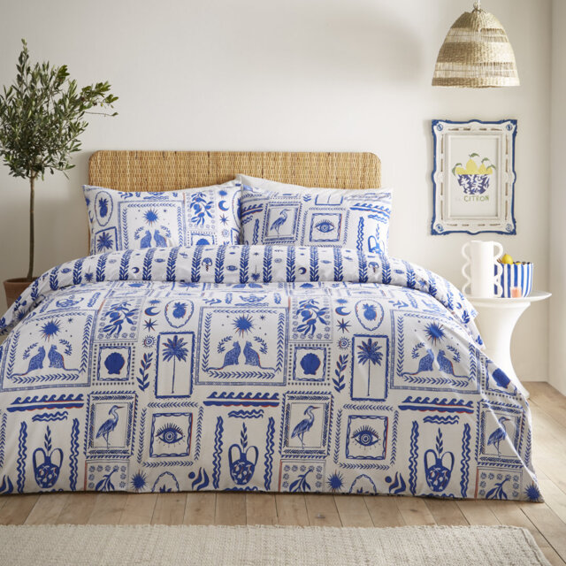 Frieze Cotton Blend 144 TC Reversible Duvet Cover Set