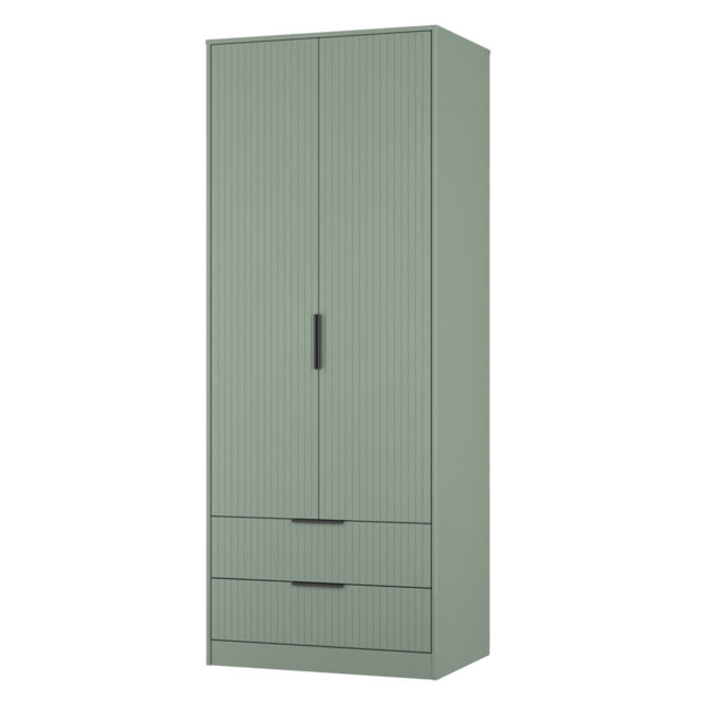 Berklie 2 Door 2 Drawer Wardrobe in White Matt