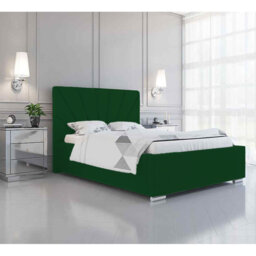Sunrise Abubaker Upholstered Bed Frame - Plush Velvet with Headboard and Sprung Slats
