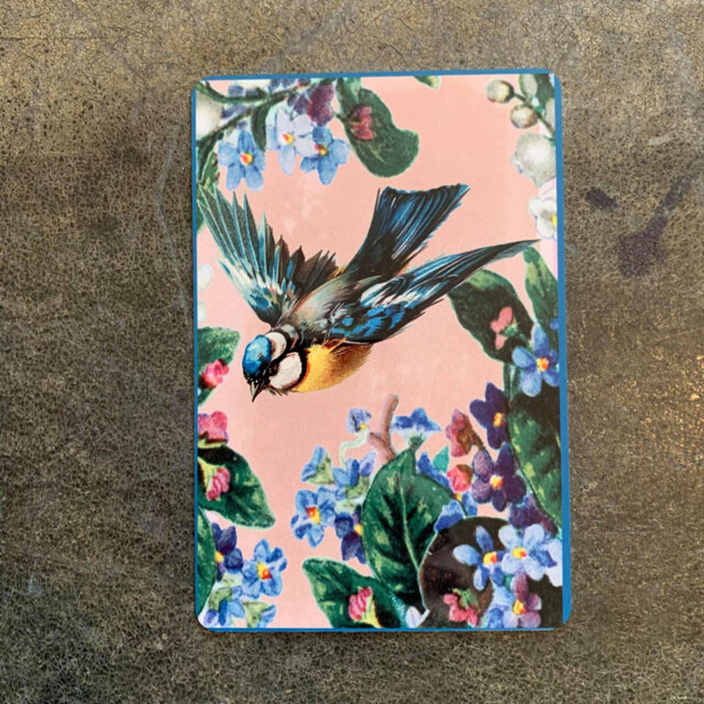Blue Birds and Leaf Collage Metal Wall Décor