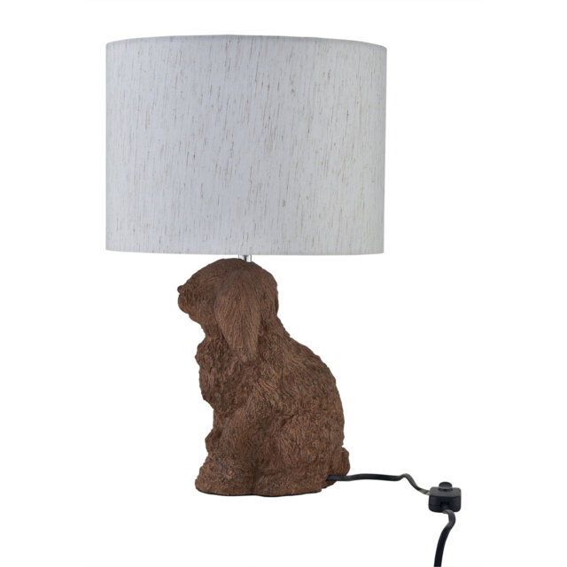 Lily - Bunny Table Lamp With Oatmeal Linen Shade