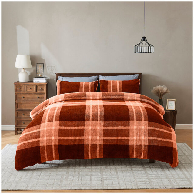 Teddy Printed Duvet Cover Set with Pillowcases, Soft Cosy Bedding Quilt Cover, Modern Bedroom Décor, Easy Care and Durable, Machine Washable