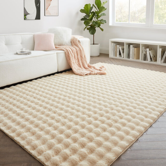 Bubble Design Luxury Area Rugs Soft Decorative Plush Rug for Living Room Bedroom