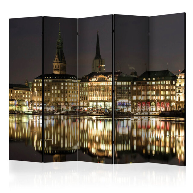 Room Divider - Night In Hamburg II [Room Dividers]