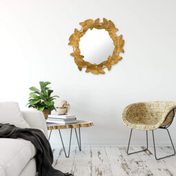 Alixs Ginkgo wreath wall mirror