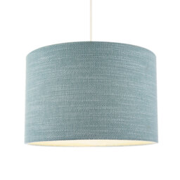 20cm H Linen Drum Lamp Shade ( No Direct Attachment Method ) in Teal