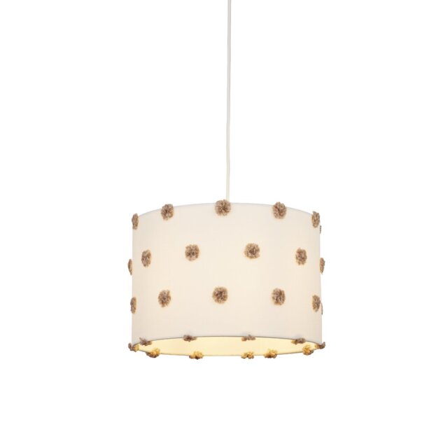 25cm H Polyester Drum Lamp Shade ( Clip On )