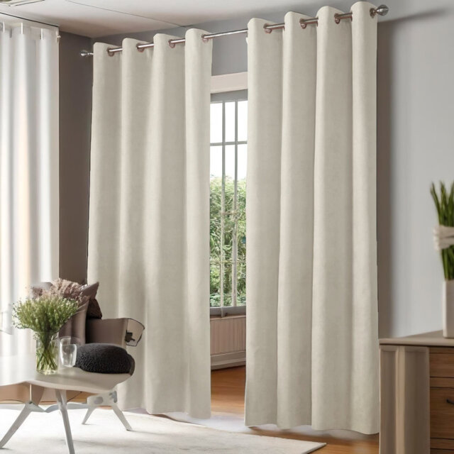Nalaiyah Velvet Chenille Eyelet Curtains