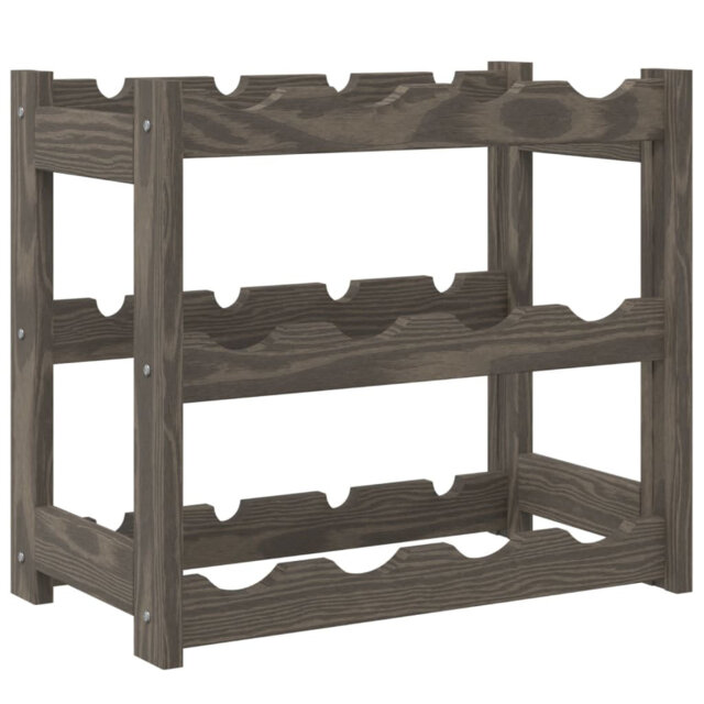 12 Bottle Solid Wood Tabletop Wine Bottle Rack in
