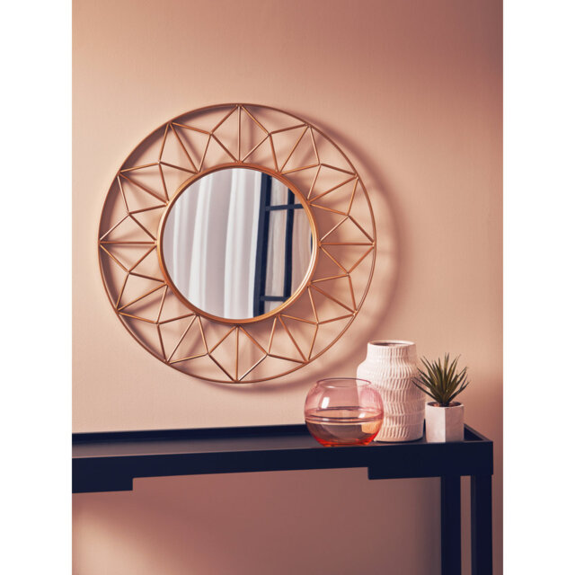 Nipinnawasee Metal Round Wall Mirror