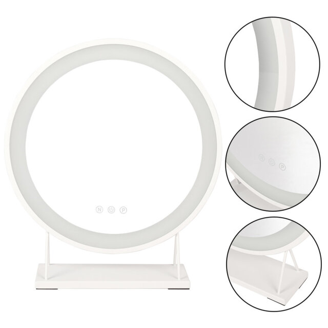 Metal Round Floor Mirror