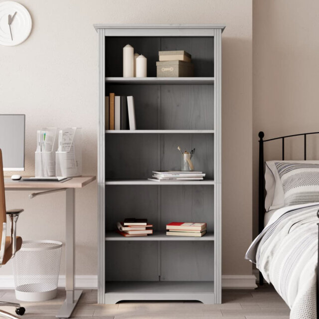 "Bodo Bookcase ""BODO"" 82x40x173 cm Solid Wood Pine 5-Tier"