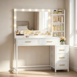 Dressing Table with Large Mirror