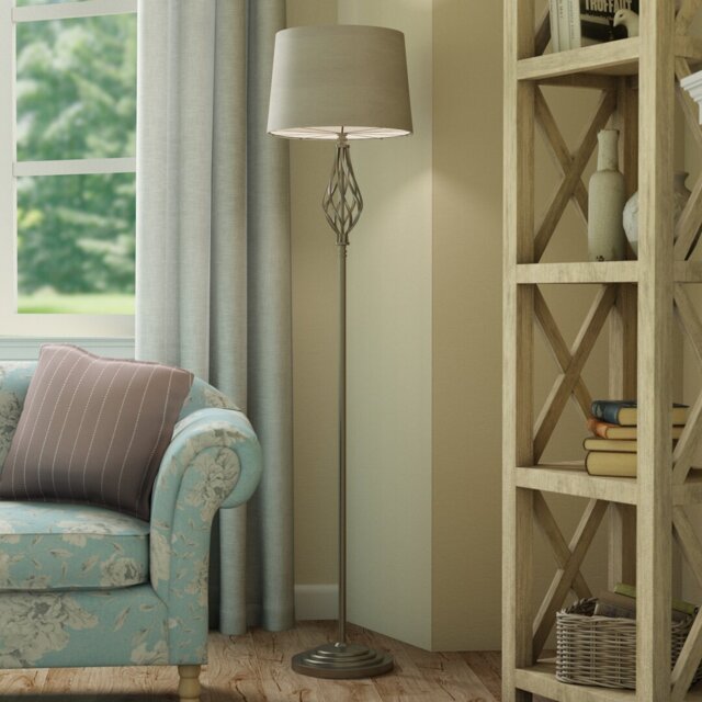 Sybill 157cm Antique Brass Traditional Floor Lamp