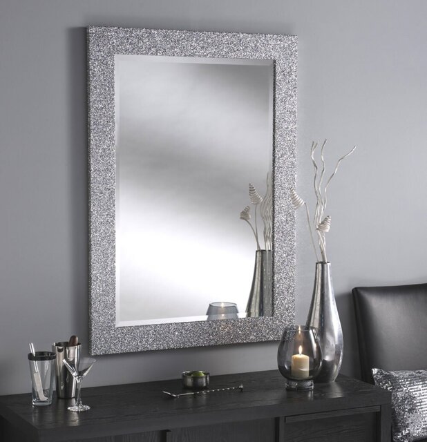 Wood Flat Wall Mirror