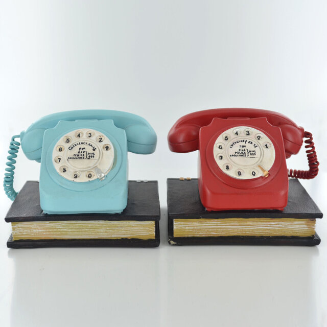 1970''s Telephone Bookends