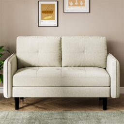 2 Seater Sofa, Modern Sofa Couch With Thicken Cushions, Comfy Sofa For Living Room/bedroom/office/apartment, Loveseat Sofa 2 Seater Settee With 2 Pock