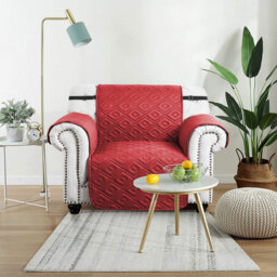 Waterproof Reversible Sofa Cover Quilted Anti-Slip Couch Protector with Adjustable Strap