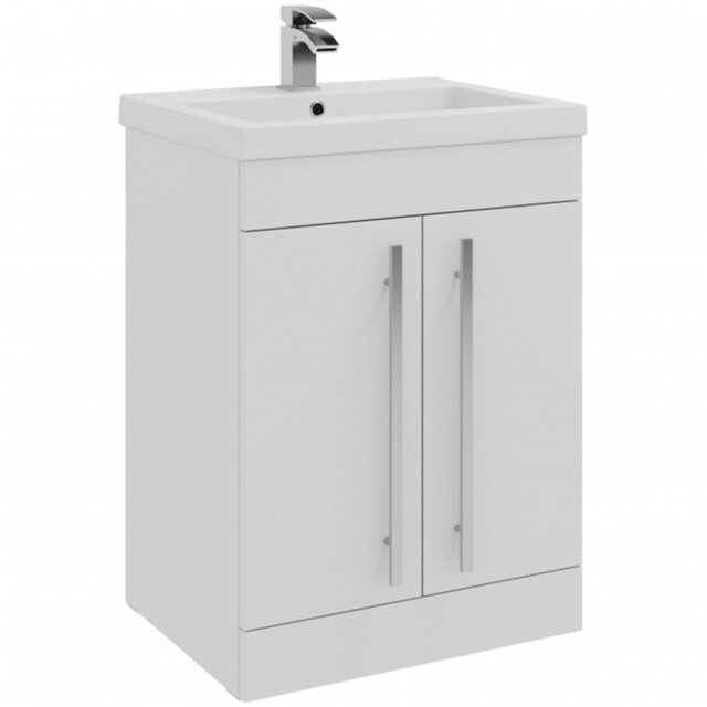 Clifton 600mm Free Standing Single Bathroom Vanity with Vitreous China Basin
