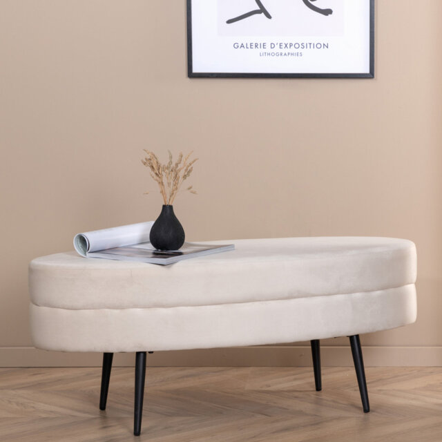 Spivey 40cm Wide Oval Footstool Ottoman