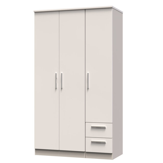 Borgeson Tall Triple Small Drawer Wardrobe