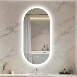 Wall LED Bathroom Mirror Dimmable 3 color temperature Anti-fog