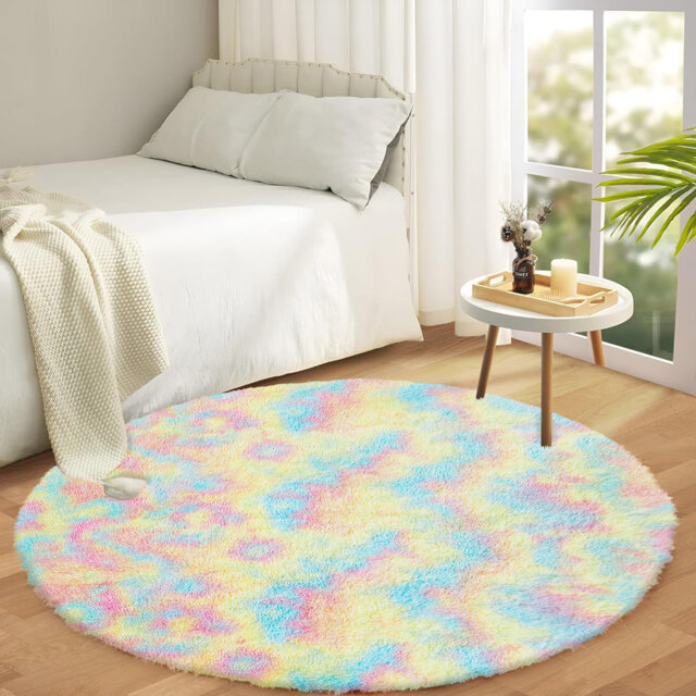 Round Shaggy Area Rug â Ultra-Soft Plush High-Pile Rug For Living Room And Bedroom