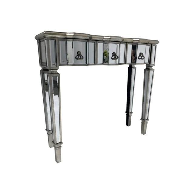 Cuyuna 85cm Glass Top Console Table
