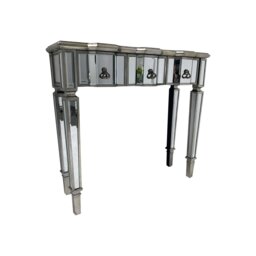Cuyuna 85cm Glass Top Console Table