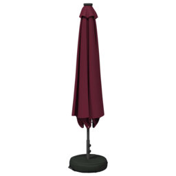 Garden Parasol With LED Lights Polyester Outdoor Shade Patio Umbrella