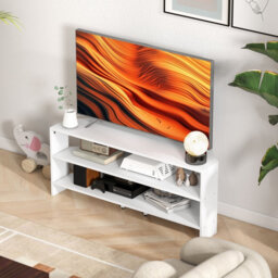 Corner TV Stand with 2 Open Shelves 110*36*45 cm Manufactured Wood 1 Piece Corner TV Stand Black Corner Design
