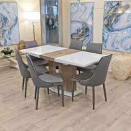 Bozrah 6 - Person Butterfly Leaf Dining Set